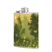 夏の芝生、ウール絵画ズ、風景の緑の色合い フラスク (左)