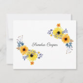 夏の花あなたの机から黄色の個人的な ノートカード (正面)