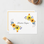 夏の花あなたの机から黄色の個人的な ノートカード (正面/裏面インサイチュ)