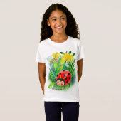 夏の花おもしろいの漫画のラディバグ Tシャツ (正面フル)