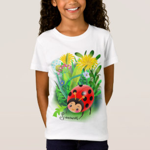 夏の花おもしろいの漫画のラディバグ Tシャツ