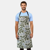 夏の花かわいらしエレガントフローラ エプロン (着用した状態)