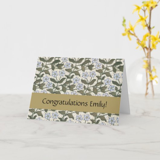 夏の花かわいらしエレガントフローラ カード (黄色い花)