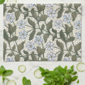 夏の花かわいらしエレガントフローラ キッチンタオル (折り畳み)