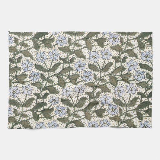 夏の花かわいらしエレガントフローラ キッチンタオル (横)