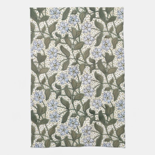 夏の花かわいらしエレガントフローラ キッチンタオル (縦)