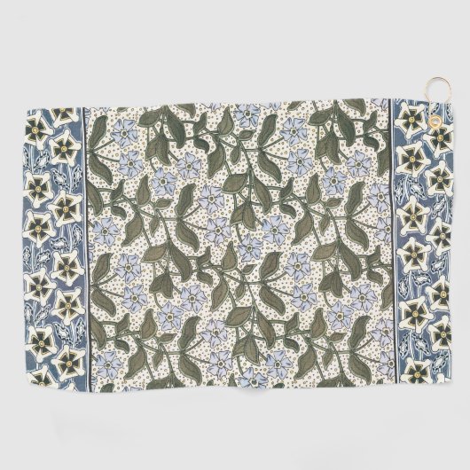 夏の花かわいらしエレガントフローラ ゴルフタオル (横)