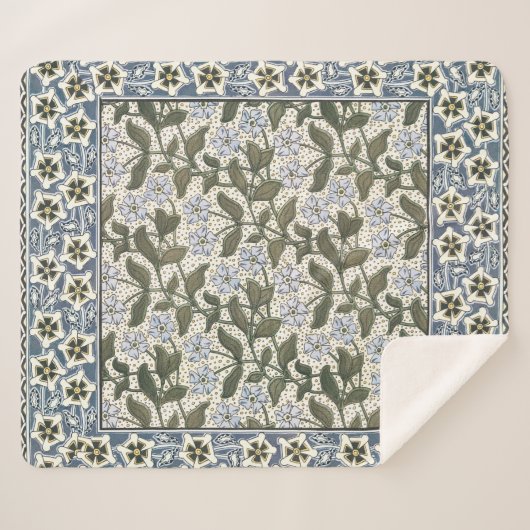 夏の花かわいらしエレガントフローラ シェルパブランケット (正面(横))