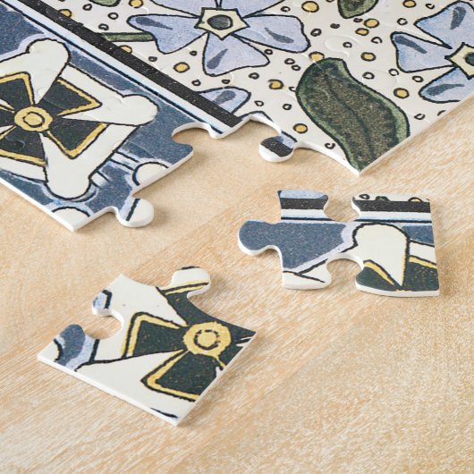 夏の花かわいらしエレガントフローラ ジグソーパズル (側面)