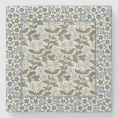 夏の花かわいらしエレガントフローラ ストーンコースター (正面)