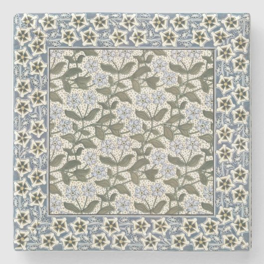 夏の花かわいらしエレガントフローラ ストーンコースター (正面)