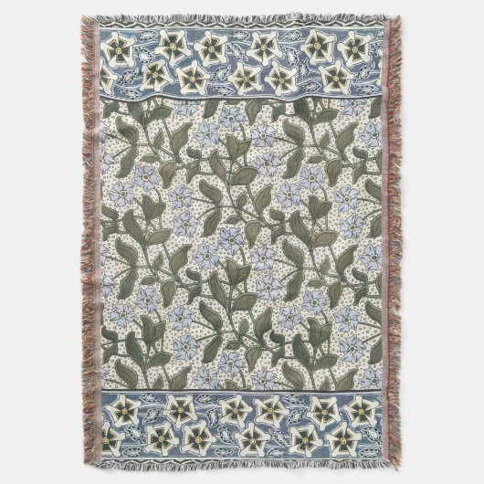 夏の花かわいらしエレガントフローラ スローブランケット (正面縦)