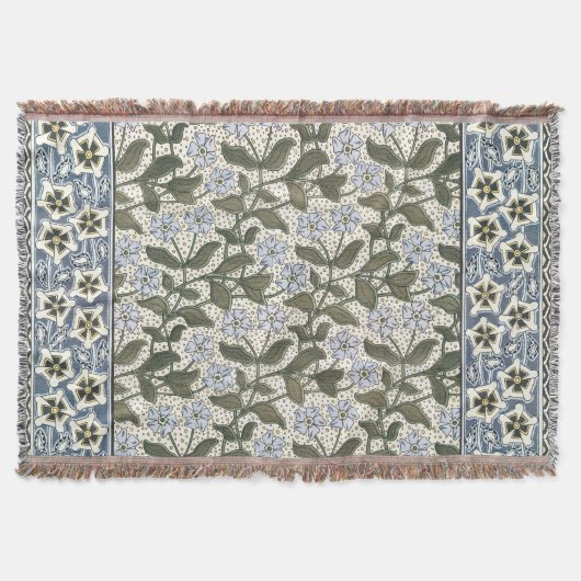 夏の花かわいらしエレガントフローラ スローブランケット (正面)