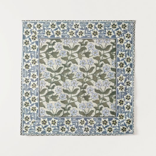 夏の花かわいらしエレガントフローラ タペストリー (正面)