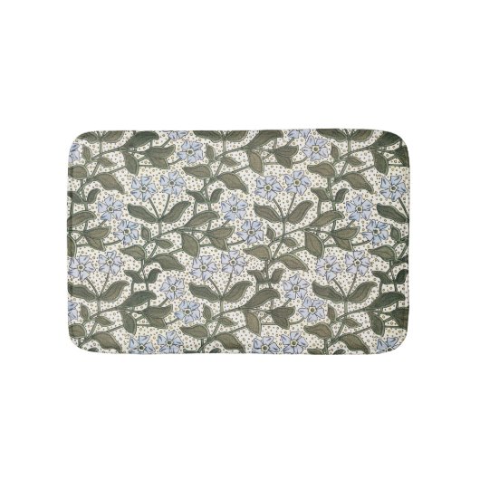 夏の花かわいらしエレガントフローラ バスマット (正面)