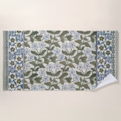 夏の花かわいらしエレガントフローラ ビーチタオル (正面)