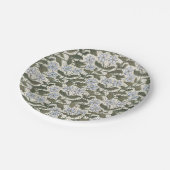 夏の花かわいらしエレガントフローラ ペーパープレート (アングル)