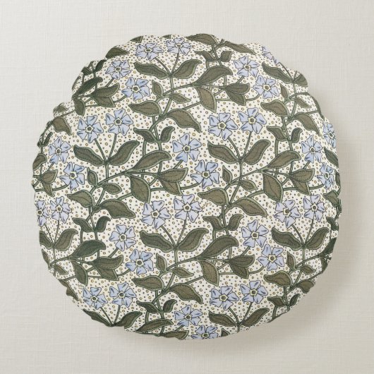 夏の花かわいらしエレガントフローラ ラウンドクッション (正面)