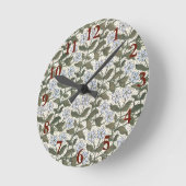 夏の花かわいらしエレガントフローラ ラウンド壁時計 (傾斜)