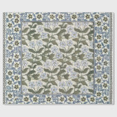 夏の花かわいらしエレガントフローラ ラッピングペーパー (フラット)