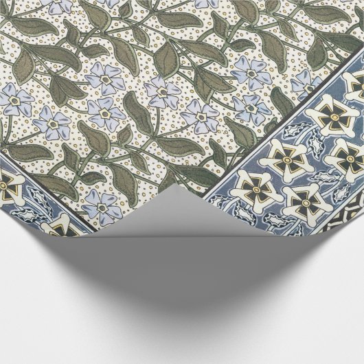 夏の花かわいらしエレガントフローラ ラッピングペーパー (角)