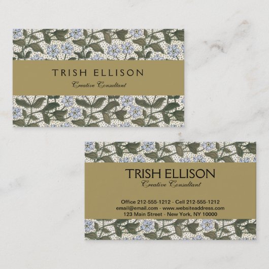 夏の花かわいらしエレガントフローラ 名刺 (正面/裏面)