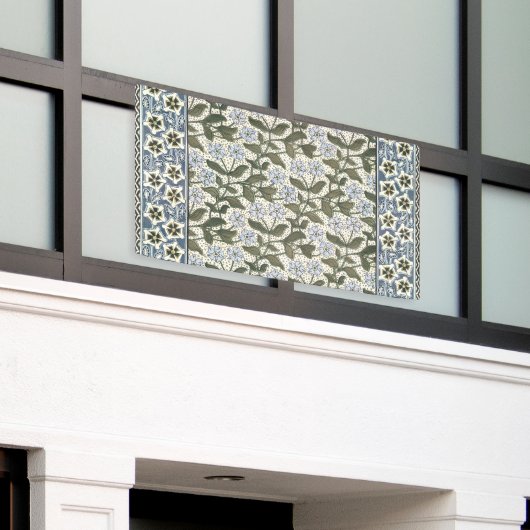 夏の花かわいらしエレガントフローラ 横断幕 (ビルの外側)