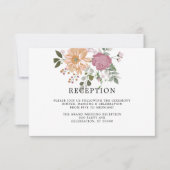 夏の花が白|ウェディングレセプションカード (正面)