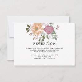 夏の花が白|ウェディングレセプションカード