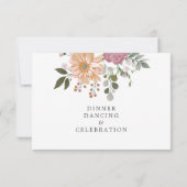 夏の花が白|ウェディングレセプションカード (裏面)