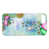 夏の花とお洒落風船つきバニー Case-Mate iPhoneケース (裏面(横))