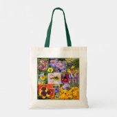夏の花と虫のコラージュ トートバッグ (裏面)
