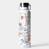 夏の花と蝶 ウォーターボトル (背面)