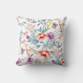 夏の花と蝶 クッション (正面)