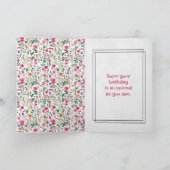 夏の花と針の誕生日 カード (内部)