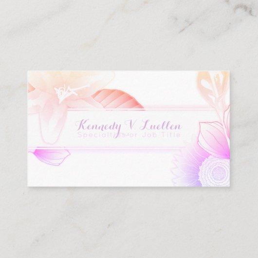 夏の花のアポイントメントのメモ 予約カード (裏面)