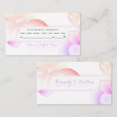 夏の花のアポイントメントのメモ 予約カード (正面/裏面)