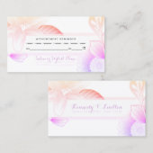 夏の花のアポイントメントのメモ 予約カード (正面/裏面)