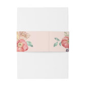 夏の花のウェディング カトラリー バンド 水彩 招待状ベリーバンド (裏面例)