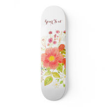 夏の花のスケートボード