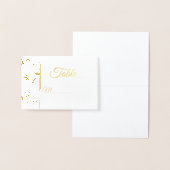 夏の花のダマスク織の結婚式ホイルの座席表 箔カード (ディスプレー)