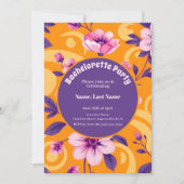 夏の花のパタ鮮やかーン – ドーパミンドレッシング 招待状 (正面)