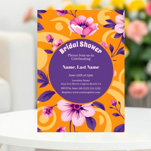 夏の花のパタ鮮やかーン – ドーパミンドレッシング 招待状