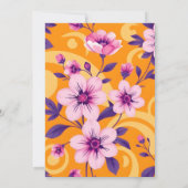 夏の花のパタ鮮やかーン – ドーパミンドレッシング 招待状 (裏面)