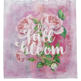 夏の花のフローラことわざ美 シャワーカーテン