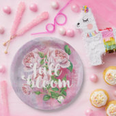 夏の花のフローラことわざ美 ペーパープレート (パーティー)