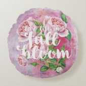 夏の花のフローラことわざ美 ラウンドクッション (正面)