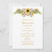 夏の花のリハ結婚ーサルディナー 招待状 (正面)