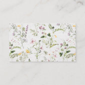夏の花の植物花をお持ちくださいレシピ エンクロージャーカード (裏面)