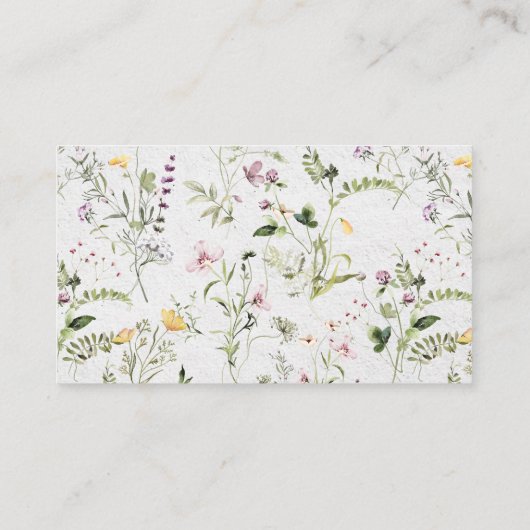 夏の花の植物花をお持ちくださいレシピ エンクロージャーカード (裏面)